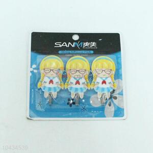 Top Selling 3pcs Girl Design Plastic Hook for Sale