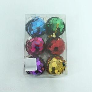 6PC Popular Foam Ball Hanging Ornament Christmas Balls