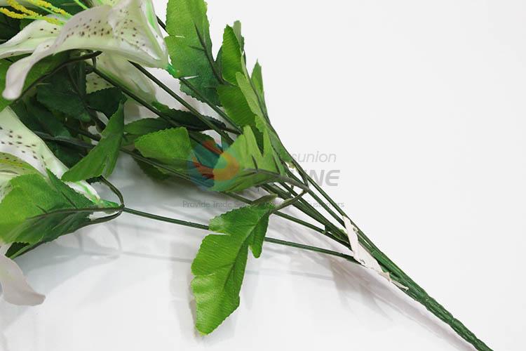 Bottom price good quality fake bouquet artificial lily