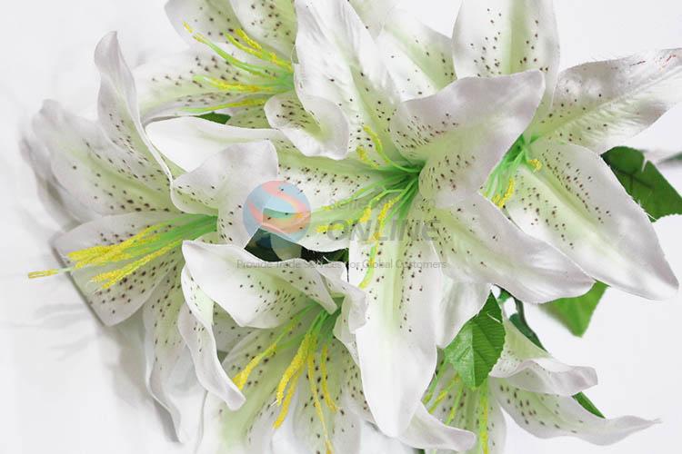 Bottom price good quality fake bouquet artificial lily