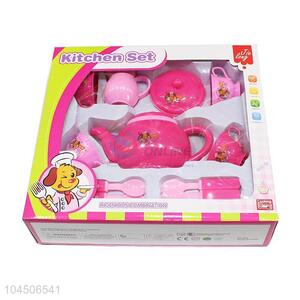 Fashion Colorful Tea Set Plastic Kitchen Set Toy For Children