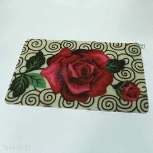 Good quality flower printing floor mat