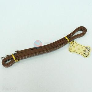 Good quality brown pu dog leash