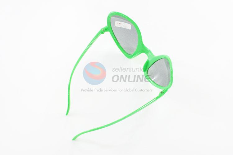 Green plastic eye party glasses frames