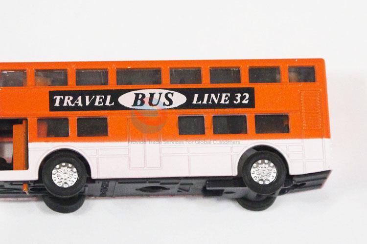 Popular 12pcs alloy double-deck bus toy