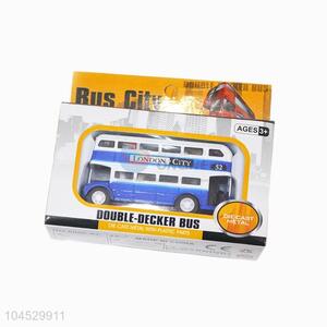 Low price good 12pcs alloy double-deck bus toy set