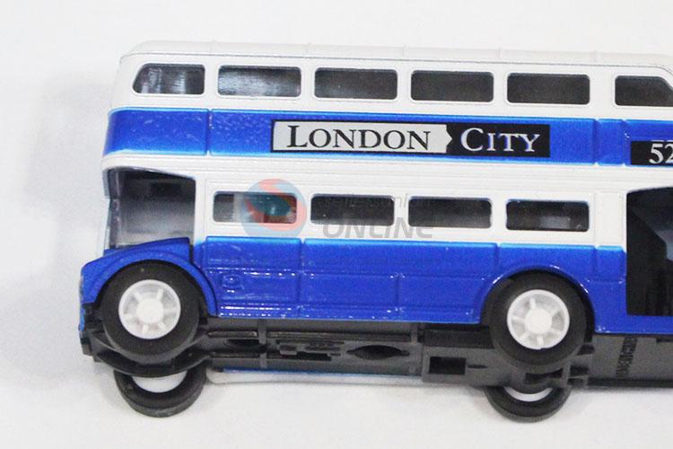 New product cheap 12pcs alloy double-deck bus toy