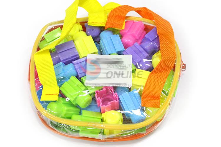 Custom Apple Shape Bag Packing 40 Pieces Educational Plastic Building Block