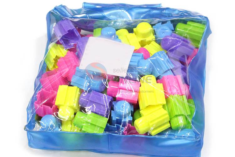 Custom Handbag Packing 65 Pieces Plastic Building Block For Children