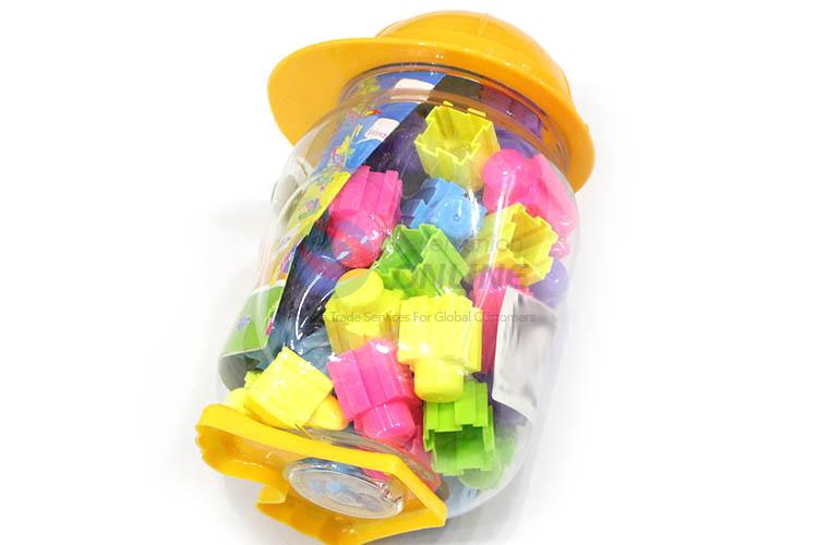 Popular 50 Pieces Plastic Building Blocks With Cute Penguin Barrel