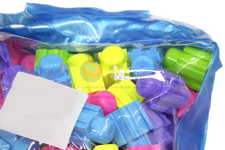 Custom Handbag Packing 65 Pieces Plastic Building Block For Children