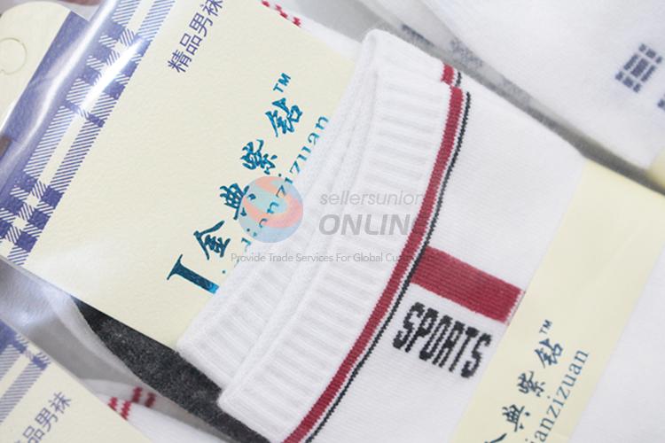 Cheap promotional best selling printed thickened men cotton socks