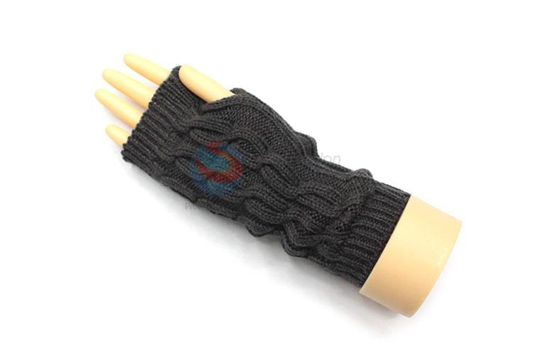 Super quality low price long knitted gloves w/printing