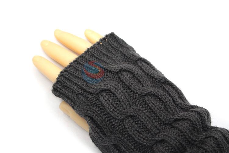 Super quality low price long knitted gloves w/printing