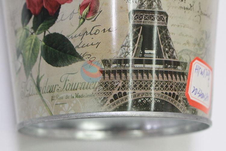 Fashion design tinplate flower pot