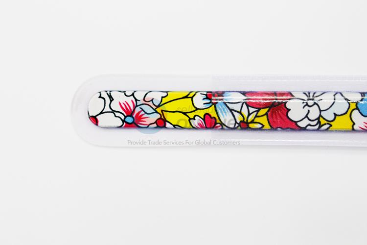 High sales colorful flower pattern glass nail file