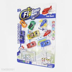 China Factory Plastic Toy Vehicle Pull Back Car and Plane Toy