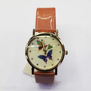 Best selling butterfly printing round watch