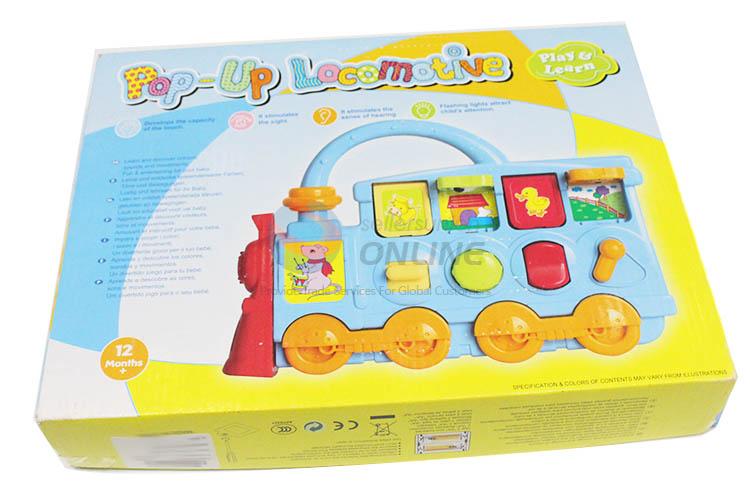 New Design Colorful Pop-Up Locomotive Educational Toy For Baby