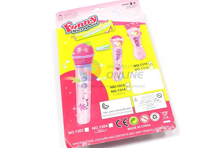 Cute Design Colorful Funny Microphone With Button For Children