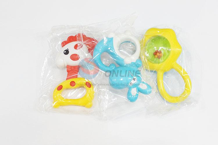 Factory Price Cartoon Plastic Fun Baby Rattle Toys in Storage Box