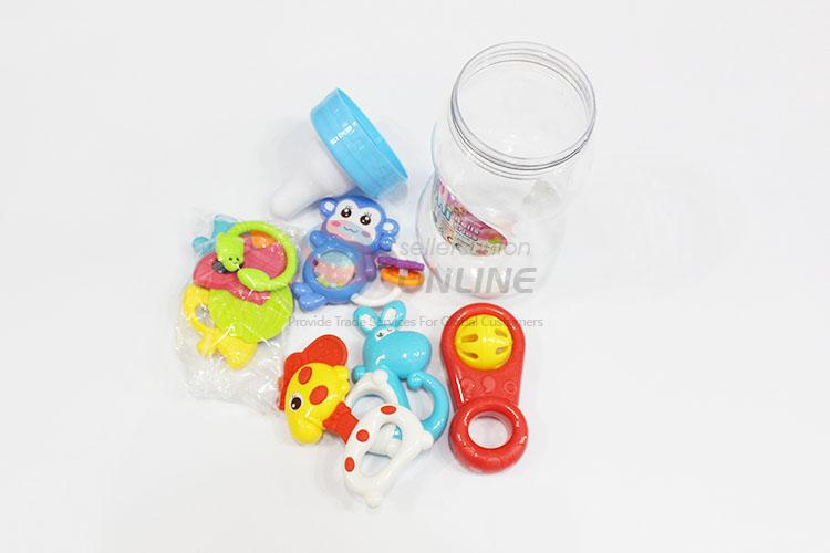 Nice Design Plastic Fun Baby Rattle Toys in Big Feeding-bottle