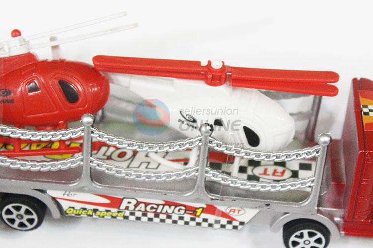 High Quality Plastic Inertial Truck Model Vehicle Toys with Helicopter