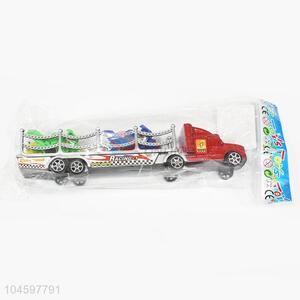 Best High Sales Cute Plastic Inertial Truck Model Vehicle Toys with Motorcycle