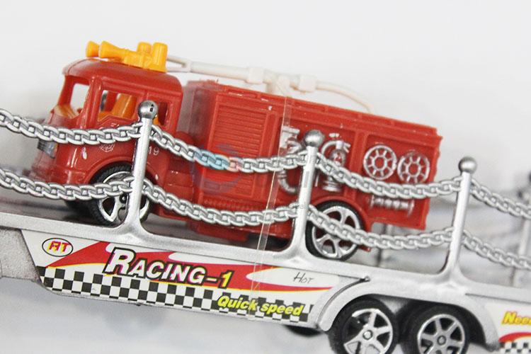 New Style Plastic Inertial Truck Model Vehicle Toys with Fire Fighting Truck