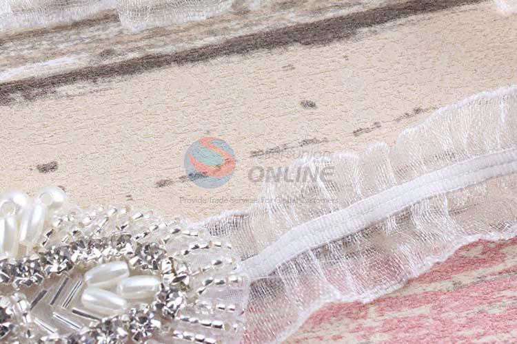 Custom Design Newborn Cheap Pearl Rhinestone Hairband