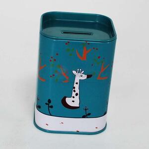 Cute Giraffe Pattern Iron Money Box