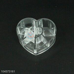 Wholesale heart shape transparent cosmetic box