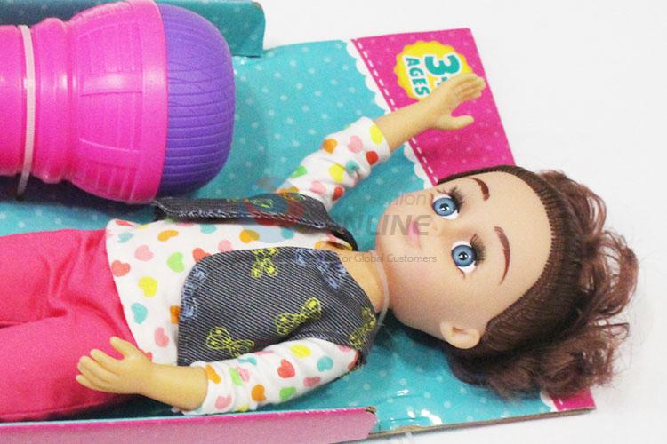 Best Selling Eco-friendly Pre-School Toys Girl Doll Toy with Microphone