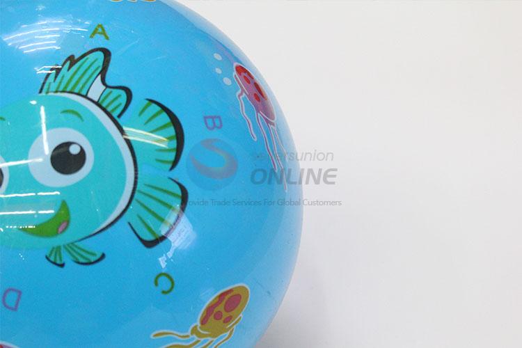 Cute Cartoon Fish Printing Blue PVC Ball