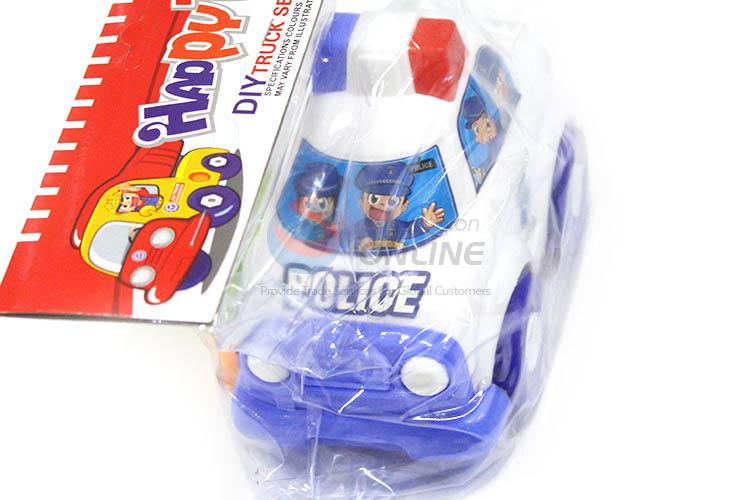 Popular Colorful DIY Truck Plastic DIY Police Car