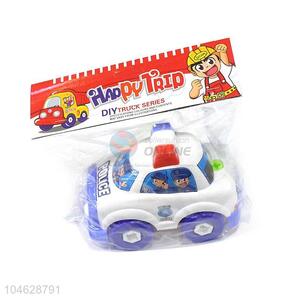 Popular Colorful DIY Truck Plastic DIY Police Car