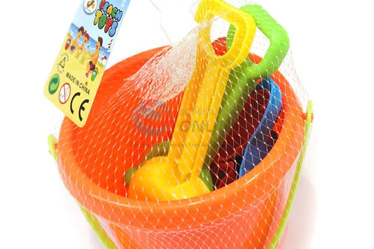 Good Quality Plastic Beach Bucket With Beach Shovels Toy Set