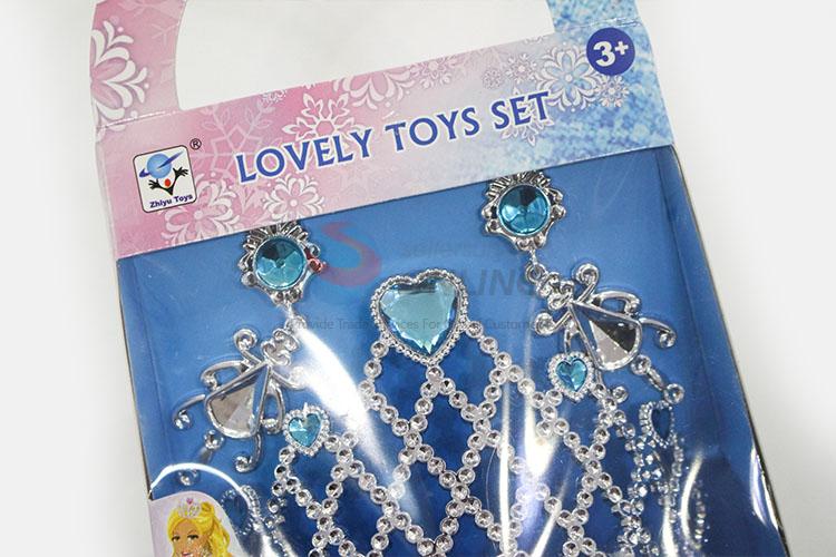 Made In China Wholesale Attractive Plastic Princess Queen Crown Accessory Jewel for Girls