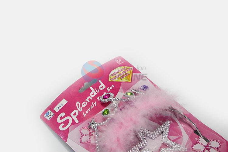 Reasonable Price Attractive Plastic Princess Queen Crown Accessory Jewel for Girls