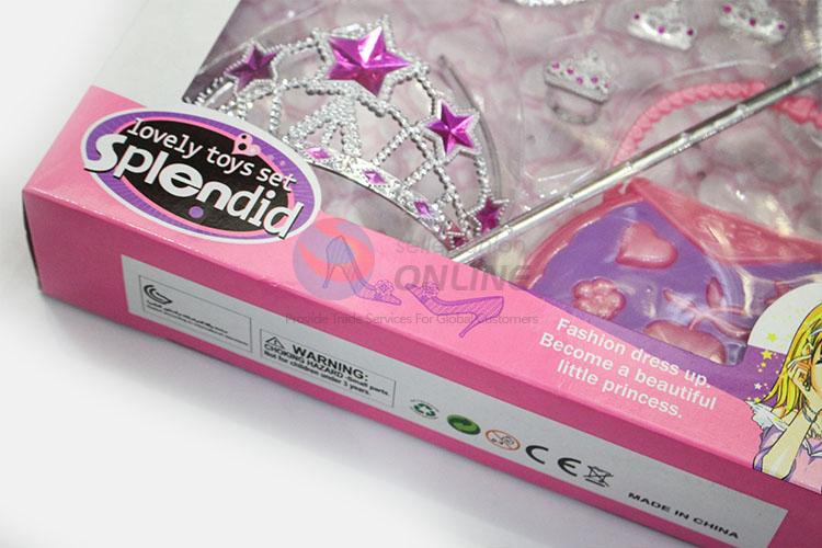 Factory Promotional Fashion Jewelry Doll Accessories Princess Crown for Kids Toys