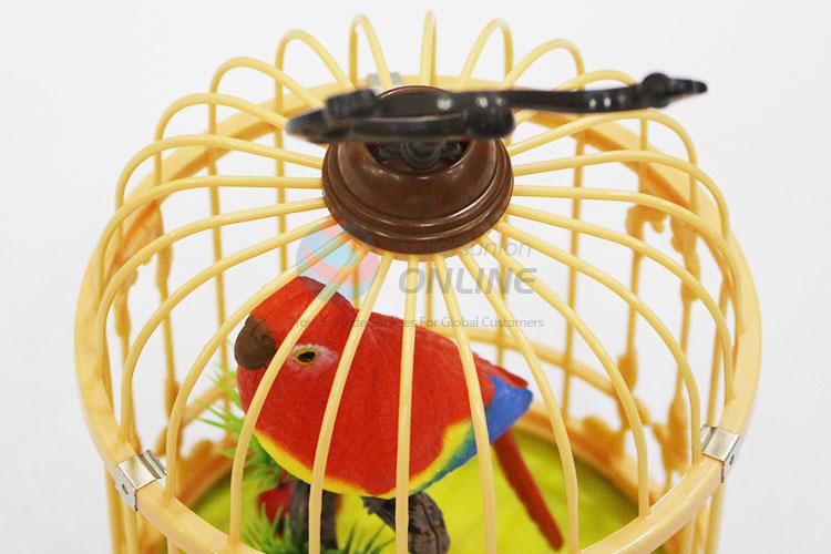 Promotional Gift Simulated Bird Plastic Bird with Birdcage