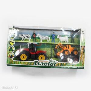 Durable Plastic Farm Truck Toy Set for Kids