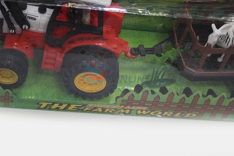 Chinese Factory Inertial Plastic Farm Truck Toy for Kids