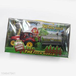 Popular Promotional Inertial Plastic Farm Truck Toy for Kids