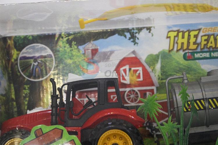 Popular Promotional Inertial Plastic Farm Truck Toy for Kids