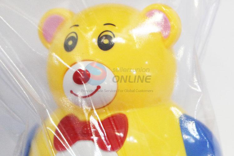 Cheap Price Plastic Cartoon Bear Shaped Baby Trumbler with Light&Music