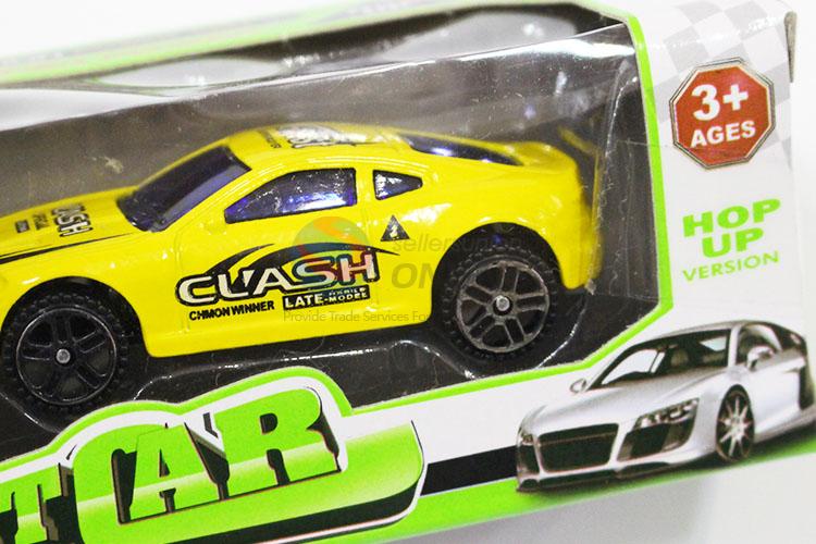 Factory Hot Sell Yellow Color Inertial Alloy Sports Racing Car