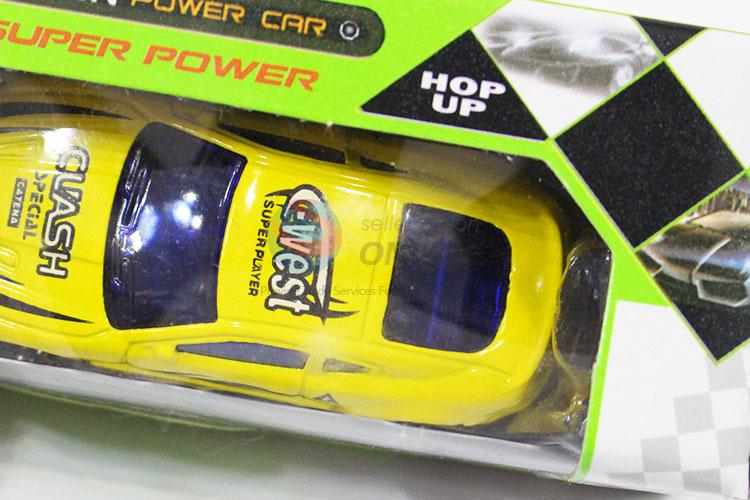 Factory Hot Sell Yellow Color Inertial Alloy Sports Racing Car