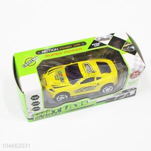 Factory Hot Sell Yellow Color Inertial Alloy Sports Racing Car