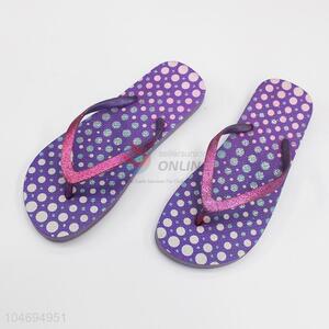 Made in China printing women flip flops with glitters